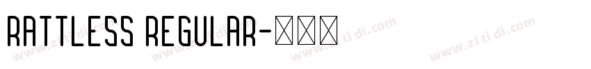 Rattless Regular字体转换